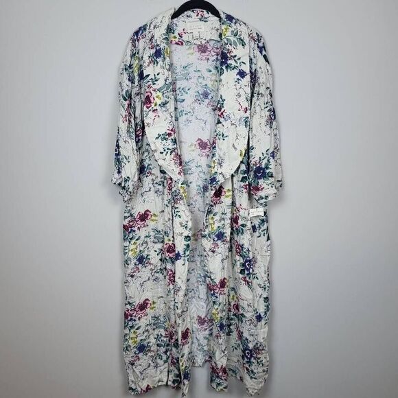 Brand New Hinge Nordstrom Womens Size XS/S Floral Longline Open Front Cardigan - Picture 1 of 6